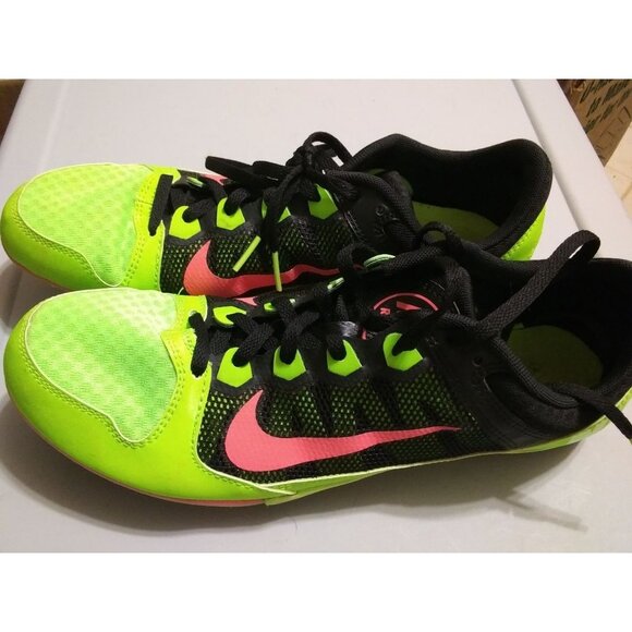 Nike 616312 rival MD women size 10 neon green racing metal spikes sneaker shoes - Picture 3 of 9